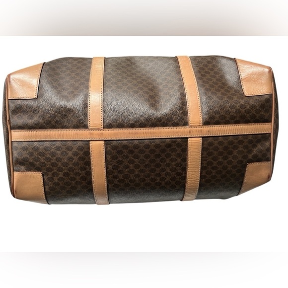 CELINE Vintage Macadam Canvas Travel Duffle Leather Trim and Clochette - Picture 4 of 16